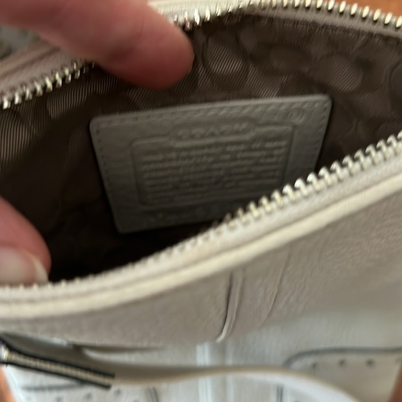 Coach Cream Leather Crossbody Purse - Picture 3 of 5